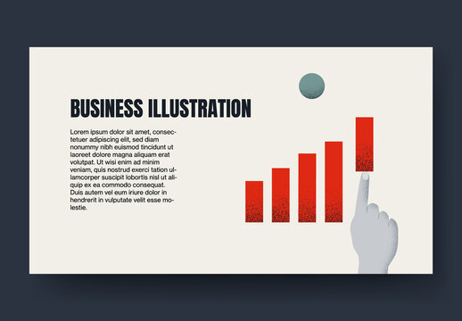 Business Chart Bubble Blog Post Layout