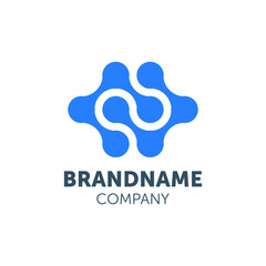 chip logo design with geometry