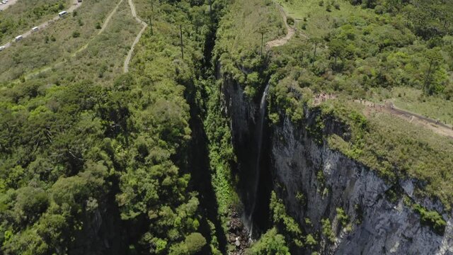 AEREA DRONE IMAGE IN CANYONS APARADOS SERRA SANTA CATARINA ITAIMBEZINHO