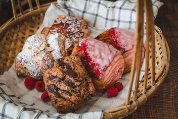 Fresh Bakery Selection of Gourmet Breakfast Pastries