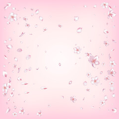 Sakura Cherry Blossom Confetti. Female Premium Pastel Pattern.