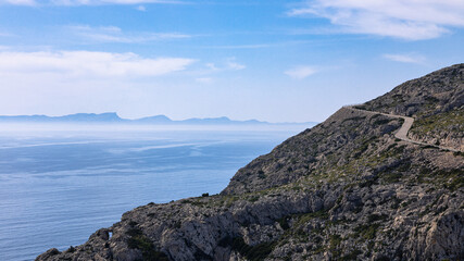 View from the lighthouse at Cap de Formentor in Mallorca, Spain