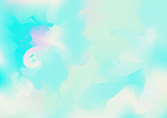 Holograph Dreamy Banner. Neon Graphic Overlay, 80s, 90s Music