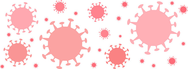 Coronavirus virus (Covid 19) red concept image against white background .