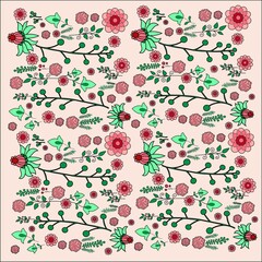 There is a seamless floral pattern for textile, handkerchief, children home textile, children clothes, digital clothes, wrapping paper, fabrics.
