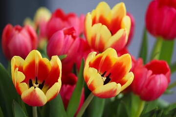 Fototapeta premium bunte Tulpen im Frühling