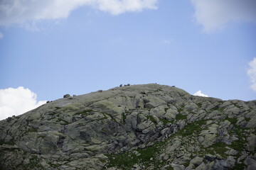 Panorama um den Langsee von den Spronser Seen, hochalpine Bergseen in der Texelgruppe in Südtirol