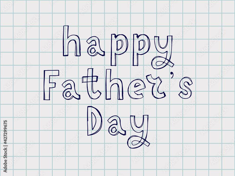 Poster Happy father's day. Lettering. funny font text holiday