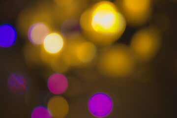 Obraz premium Multi-colored blurry wallpaper lights gold blurred lights