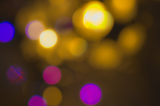 Multi-colored Blurry Wallpaper Lights Gold Blurred Lights