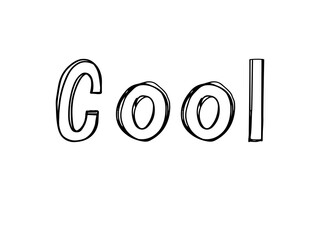 Cool. Ink hand lettering. Modern Handwritten phrase. Inspiration graphic design typography element. Cute simple vector sign.