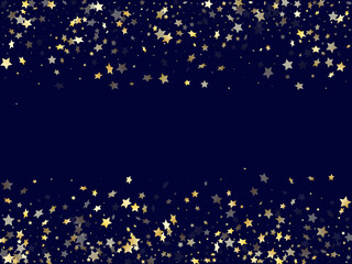 Gold gradient star dust sparkle vector background.