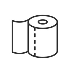 Paper towel flat icon. Pictogram for web. Line stroke. Isolated on white background. Vector eps10