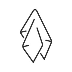 Paper towel flat icon. Pictogram for web. Line stroke. Isolated on white background. Vector eps10