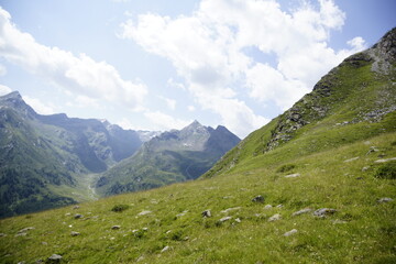 Landschaft um die Schneid Alm zwischen Zwickauer Hütte und Pfelders Plan in Südtirol