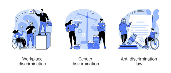Equal rights abstract concept vector illustrations.