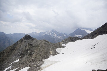 Aussicht von der Zwickauer Hütte / Planfernerhütte, der Berghütte im Gurgler Kamm der Ötztaler Alpen in Südtirol