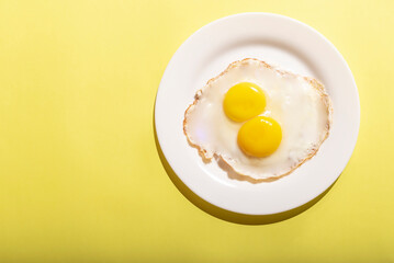 fried egg on a plate