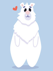 Vector illustration of a cute polar bear