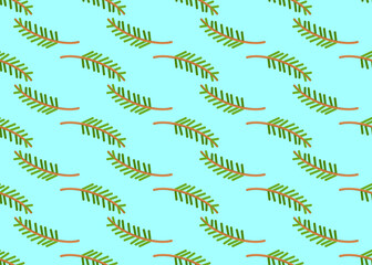 Coniferous tree branch. Seamless texture.