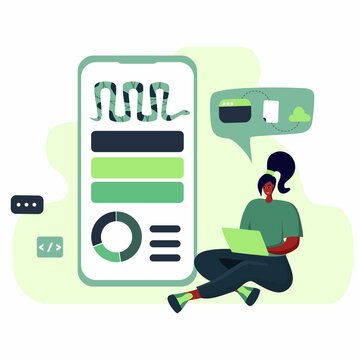 Development. Code language sign. Programming coding and developing concept.