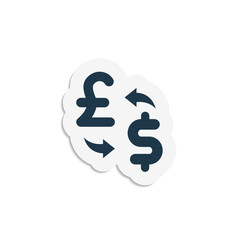 Exchange Pound to Dollar - Sticker