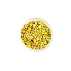 Scattered Pistachio Nut Pieces, Break Chopped Pistachios