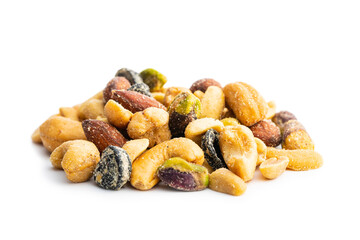 Mix of salted nuts.