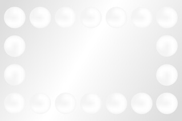 backdrop with gradient balls on a rectangular gray and white background horizontal similar to a mirror