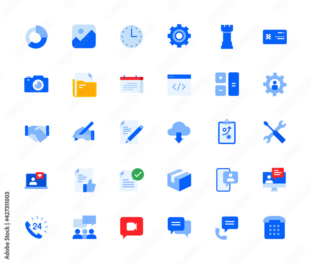 Canvas Prints business icons set for personal and business use. vector illustration icons for graphic and web desi
