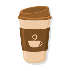 Isolated recyclable carton coffee cup - Vector illustration