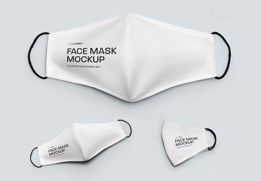 3 Mockup Face Masks