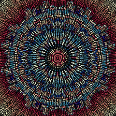 Vector seamless mosaic art pattern. Art background.