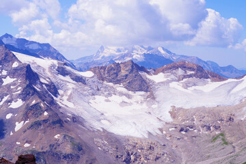 Panorama of the Baksan Valley from Mount Elbrus