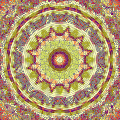 Vector seamless mosaic art pattern. Art background.