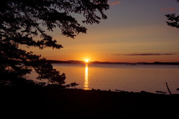 Sunset over the Atlantic Ocean from Deer Isle, Maine