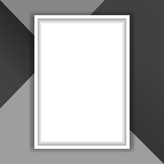 luxury black and white square frame