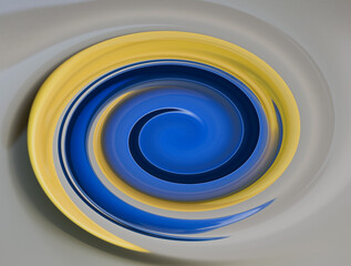 Abstract gray yellow blue background, whirl shape