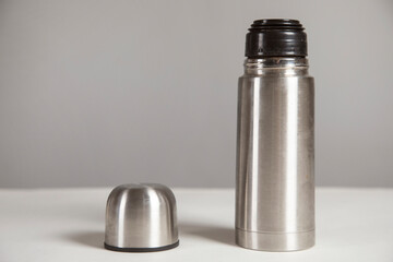 thermos bottle on the table