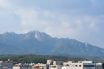 Landscape of Dobong mountain in Seoul