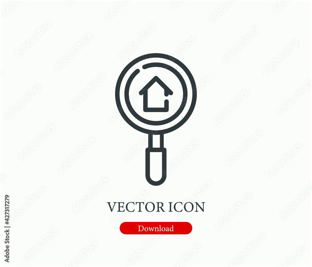 Poster house vector icon. editable stroke. linear style sign for use on web design and mobile apps, logo. s