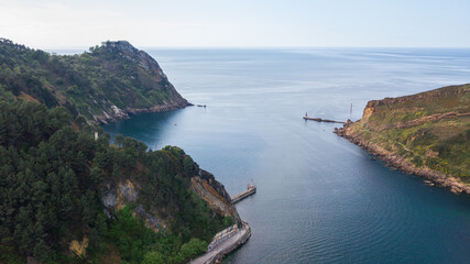 aerial view of a cape in the cantabrian sea, Spain