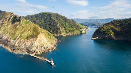 aerial view of a cape in the cantabrian sea, Spain