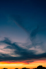 Fototapeta na wymiar beautiful sunset in the clouds