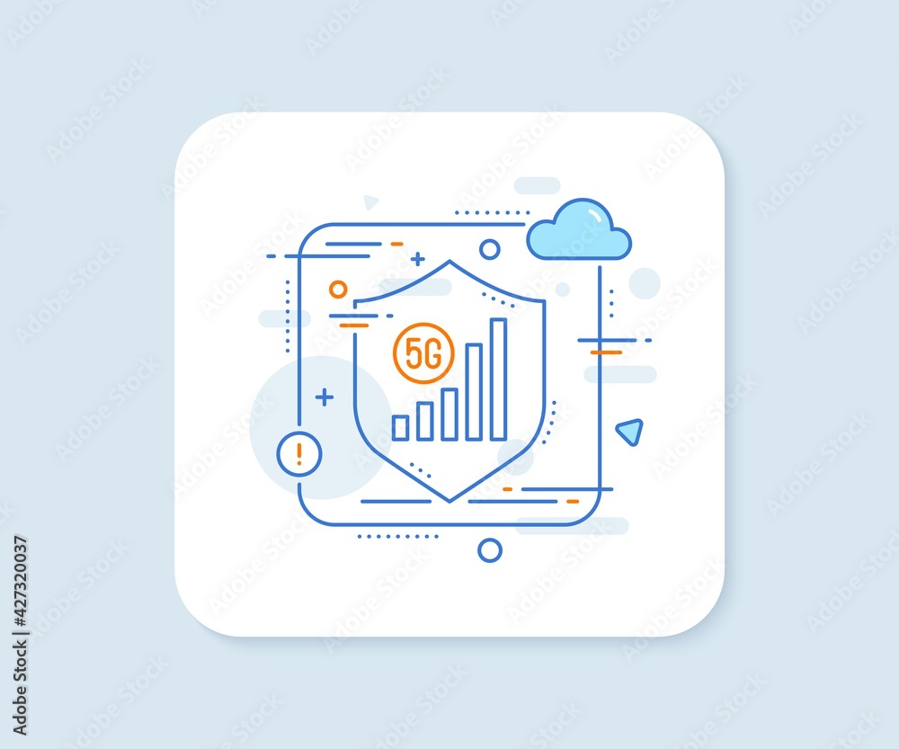 Poster 5g wifi signal quality line icon. abstract vector button. wireless technology sign. mobile internet 