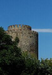 Fototapeta na wymiar Tower of Anadolu Hisari ruins, Istanbul, Turkey