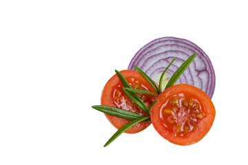 Vegetarian food. Fresh vegetables isolated on white background.