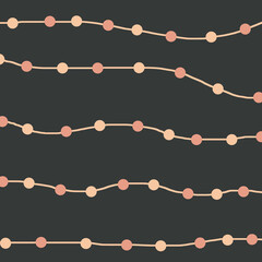 Naklejka premium Geometric pattern with gray, yellow and pink. Form a different colors circles and wave line . Used for fabric, textile, for wallpaper, web, page. 