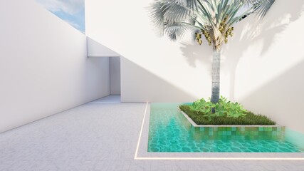 plant at pool