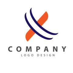 Abstract Initial Letter X Logo. Blue Geometric Arrow Shape Origami Style isolated on White Background. Usable for Business and Technology Logos. Flat Vector Logo Design Template Element